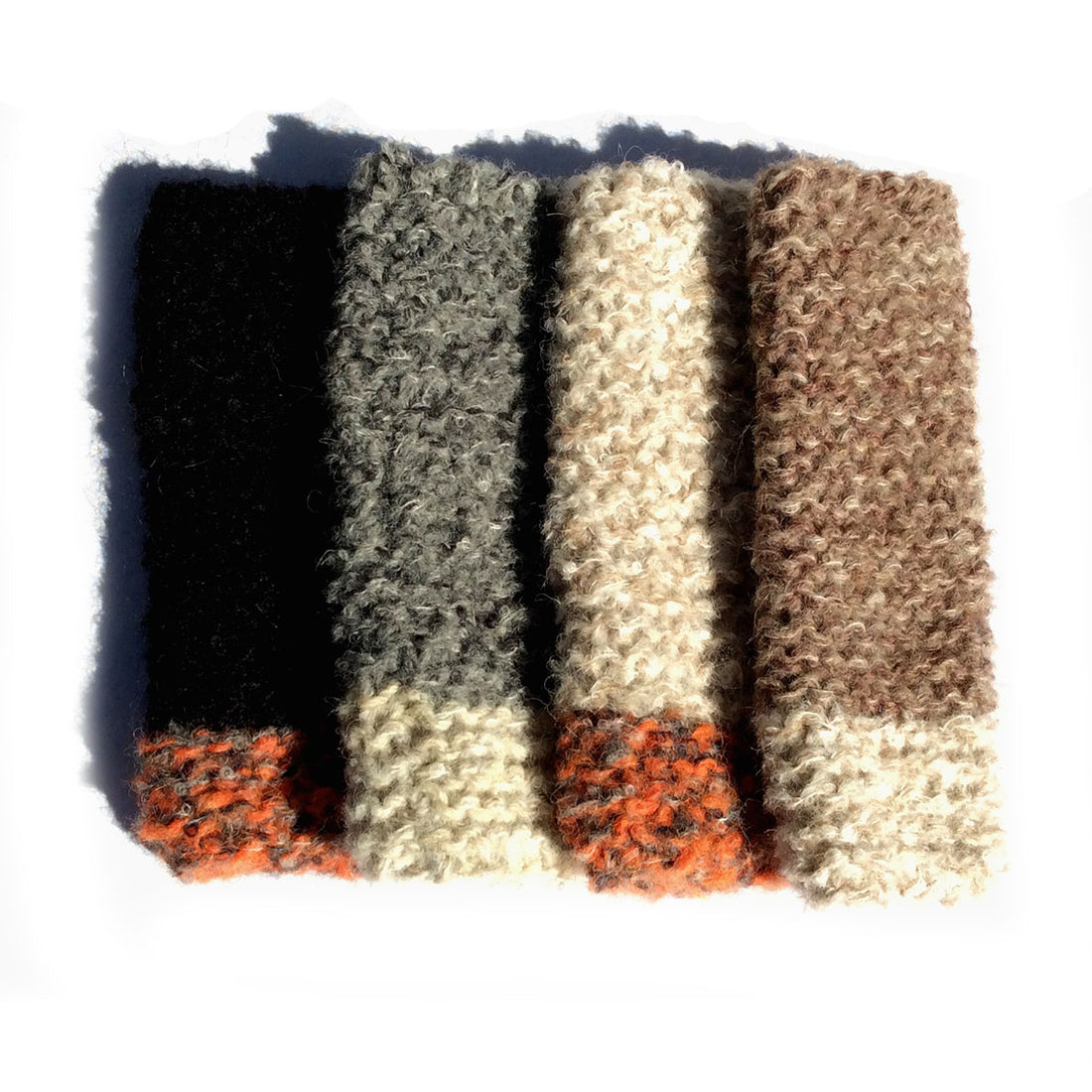 BKW001 Hand Knit 2 Color Hand Warmers