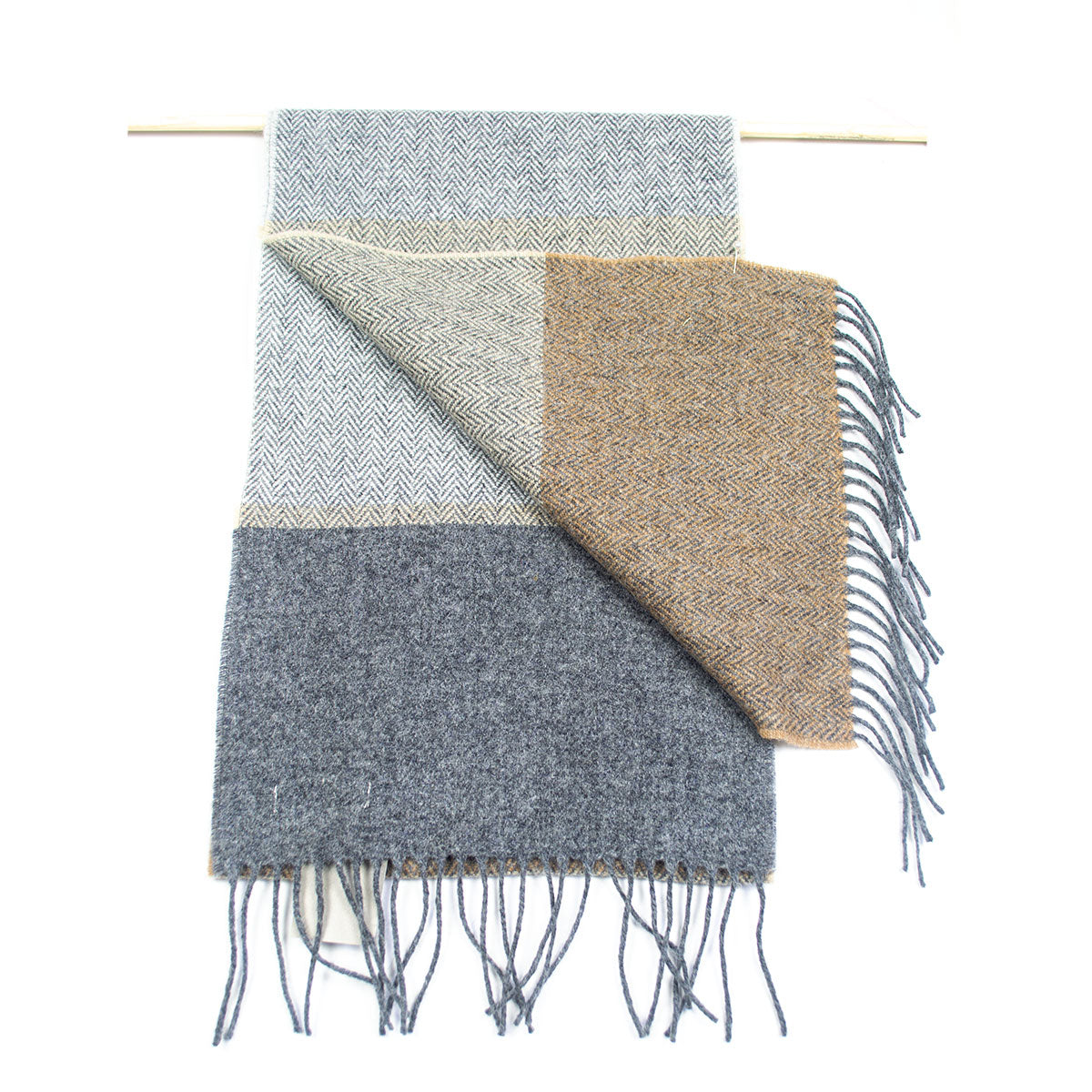 3696/B2 Classic Stripes Lambs Wool Scarf