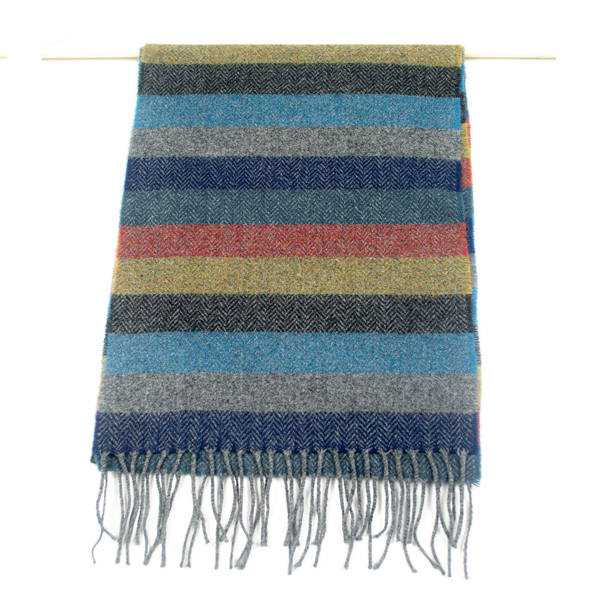 4064/A1 Winter stripe Lambs Wool Scarf
