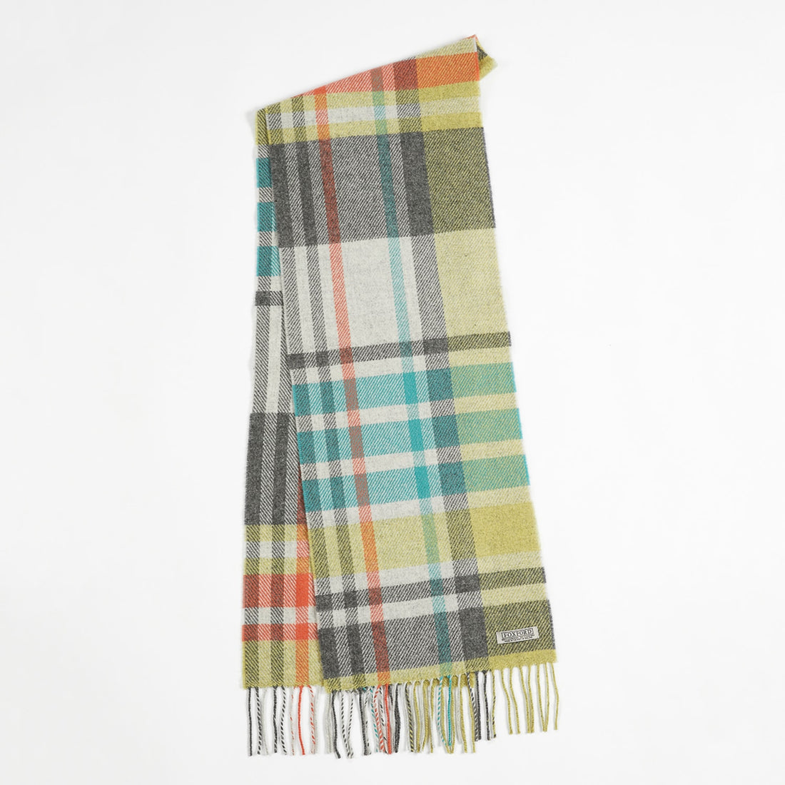 4270/C3 Grey Stripe Lambs Wool Scarf