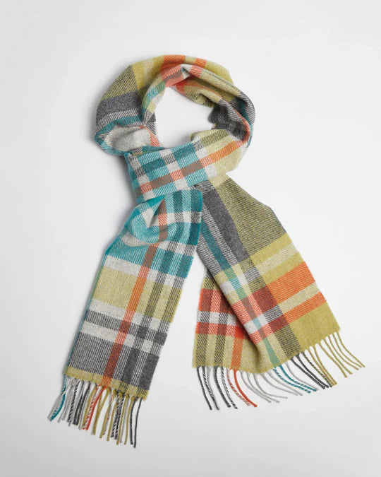 4270/C3 Grey Stripe Lambs Wool Scarf
