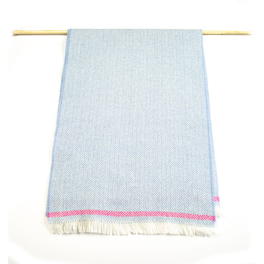 4289/B2 Blue Lambs Wool Scarf