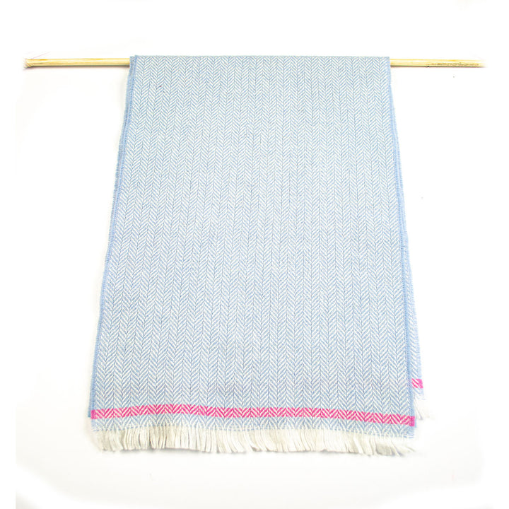 4289/B2 Blue Lambs Wool Scarf