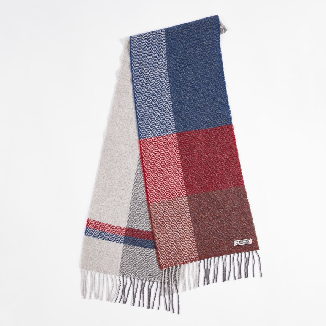 4365/A1 Block Striped Lambs Wool scarf