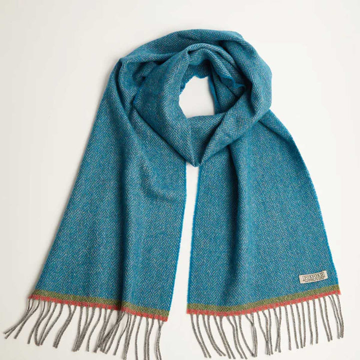 4380/A1 Blue Herrington Lambs Wool Scarf