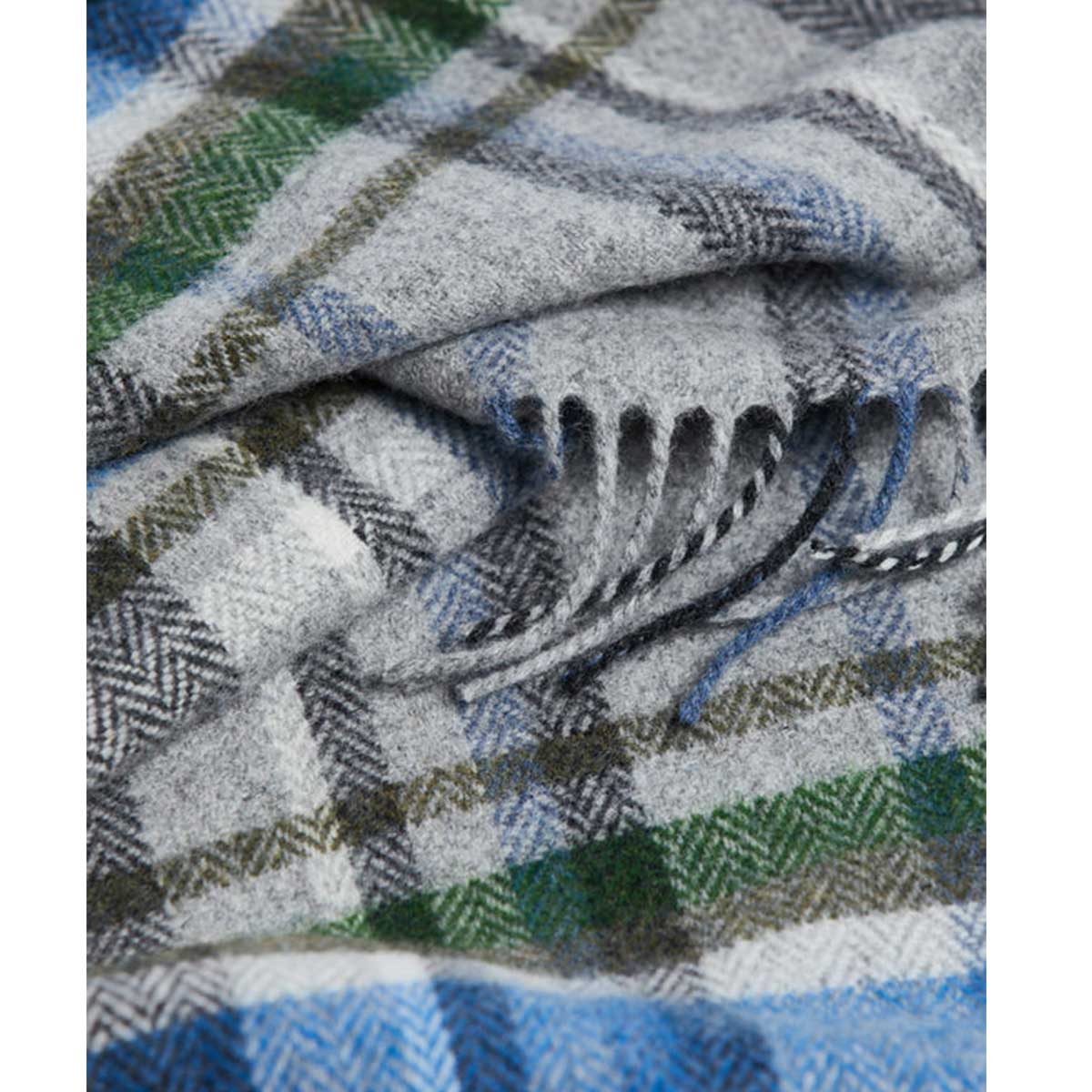 4395/C3 Blue Herrington Lambs Wool Scarf