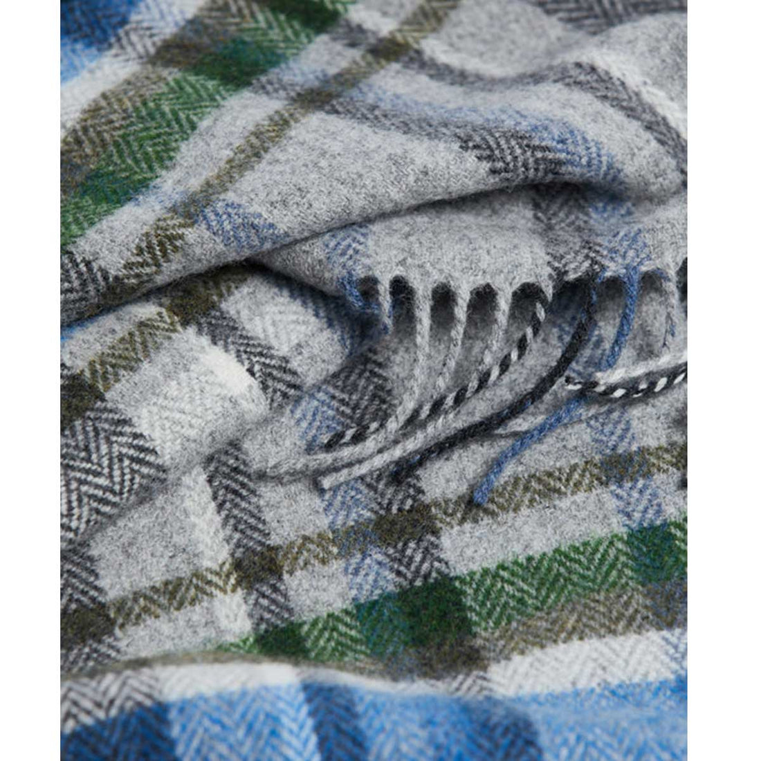 4395/C3 Blue Herrington Lambs Wool Scarf