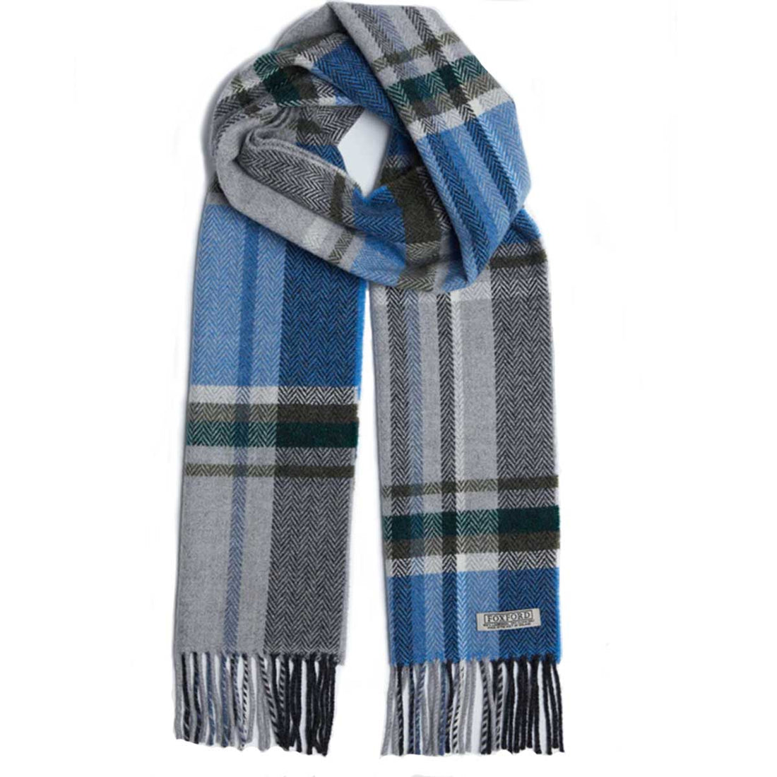 4395/C3 Blue Herrington Lambs Wool Scarf
