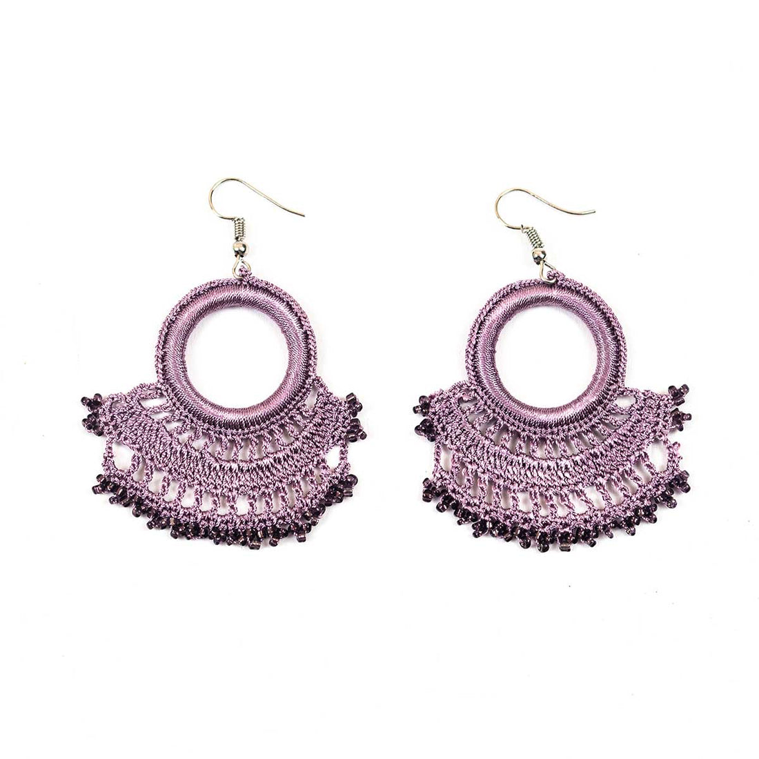 FCE066 Silk Fan Earrings