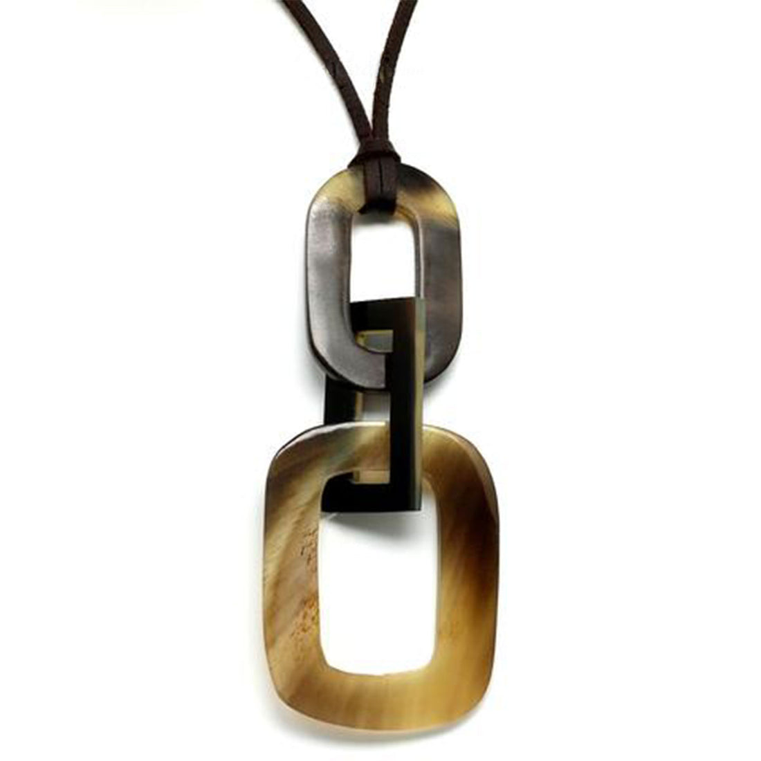 Q11514 Chain Of Rectangles Horn Pendant
