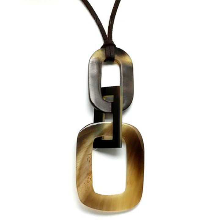 Q11514 Chain Of Rectangles Horn Pendant