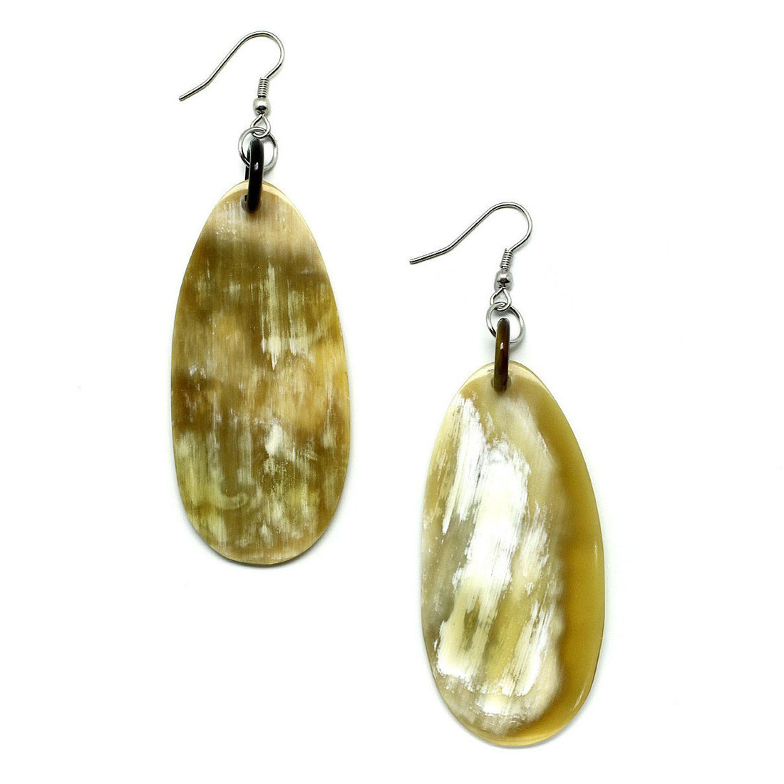 Q11753 Tear Drop Water Buffalo Earrings