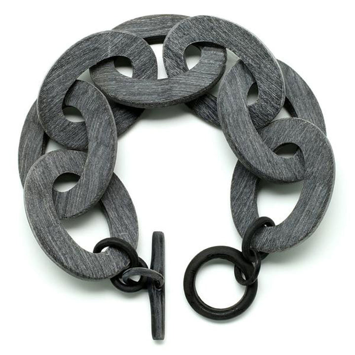 Q11998 Oval Shaped Water Buffalo Horn Bracelet