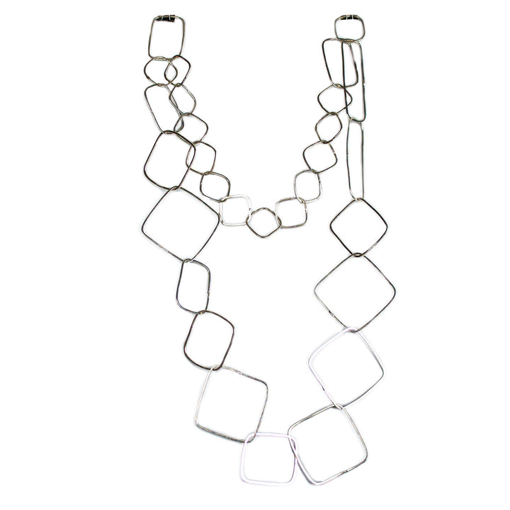 SLVR1842 GARLAND OF SHAPES NECKLACE