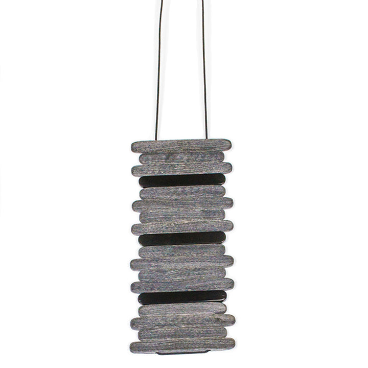 BKP025 Polished/Unpolished Strips Horn Pendant