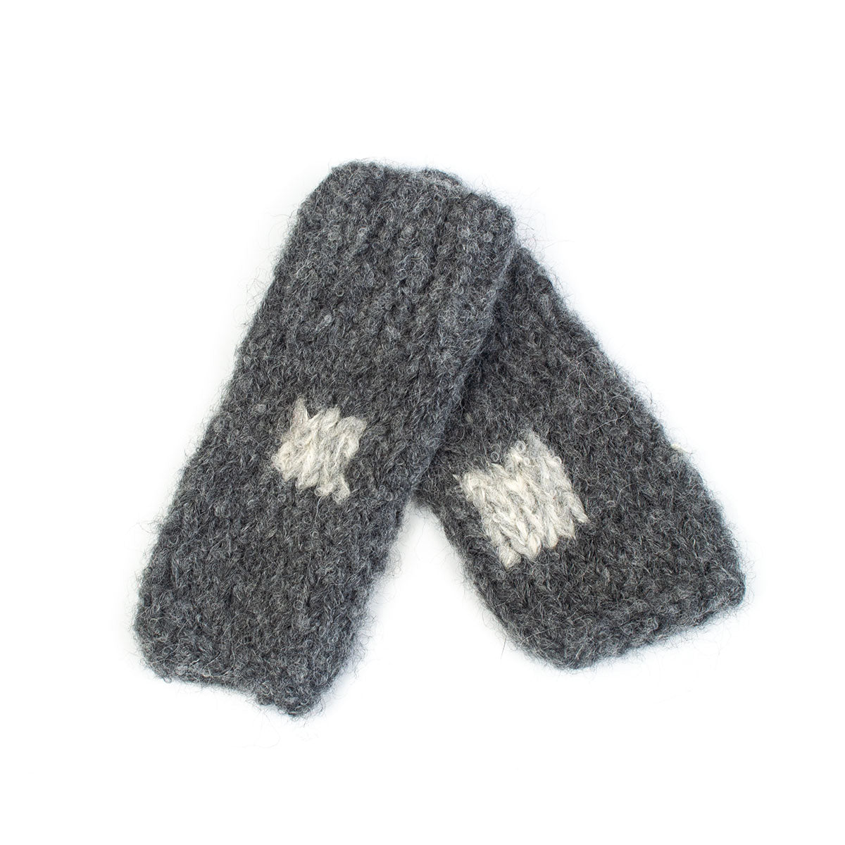BKW002 Hand Knit Hand Warmers with Squares