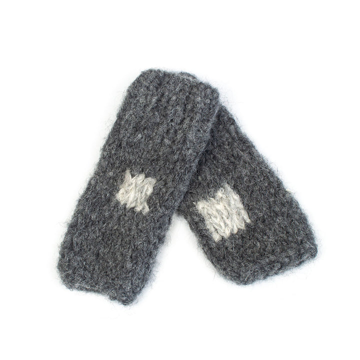 BKW002 Hand Knit Hand Warmers with Squares