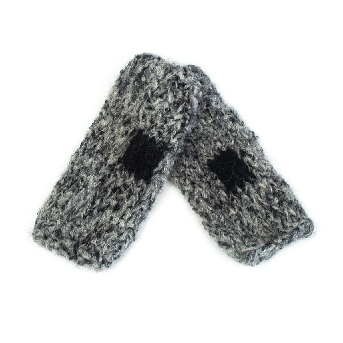 BKW002 Hand Knit Hand Warmers with Squares