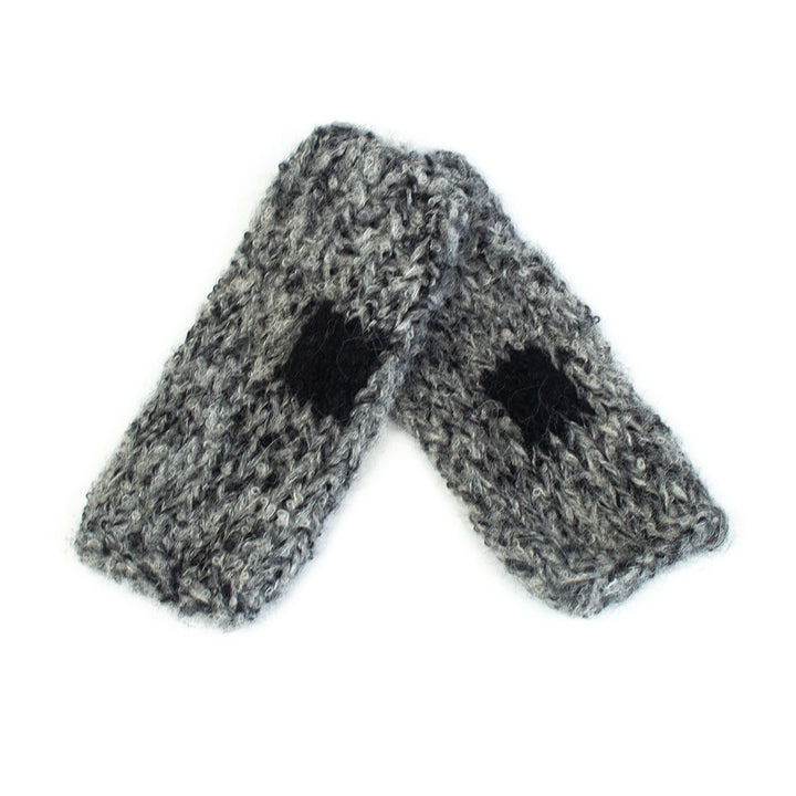 BKW002 Hand Knit Hand Warmers with Squares