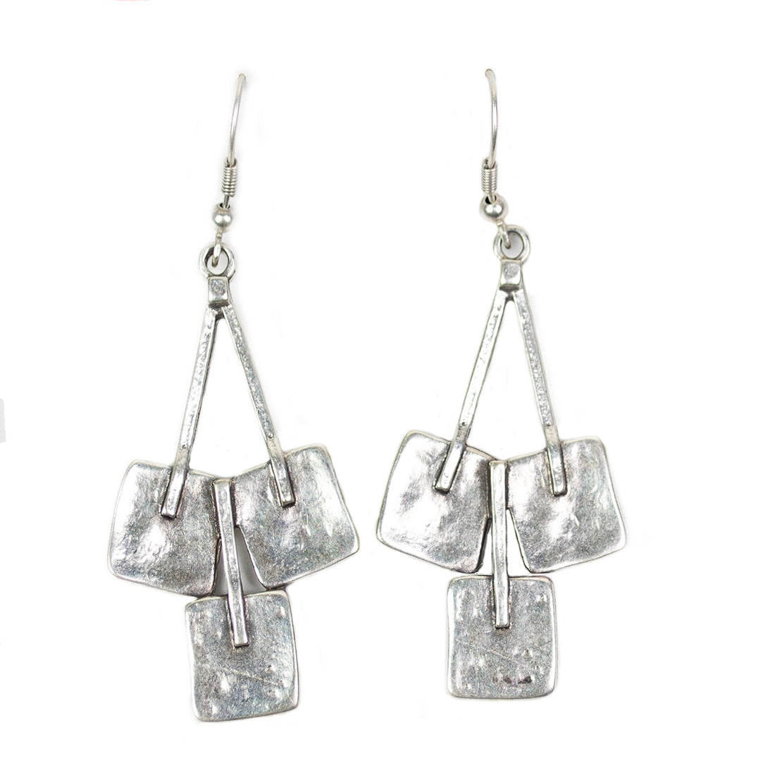 E11 CLUSTER OF SQUARES EARRINGS