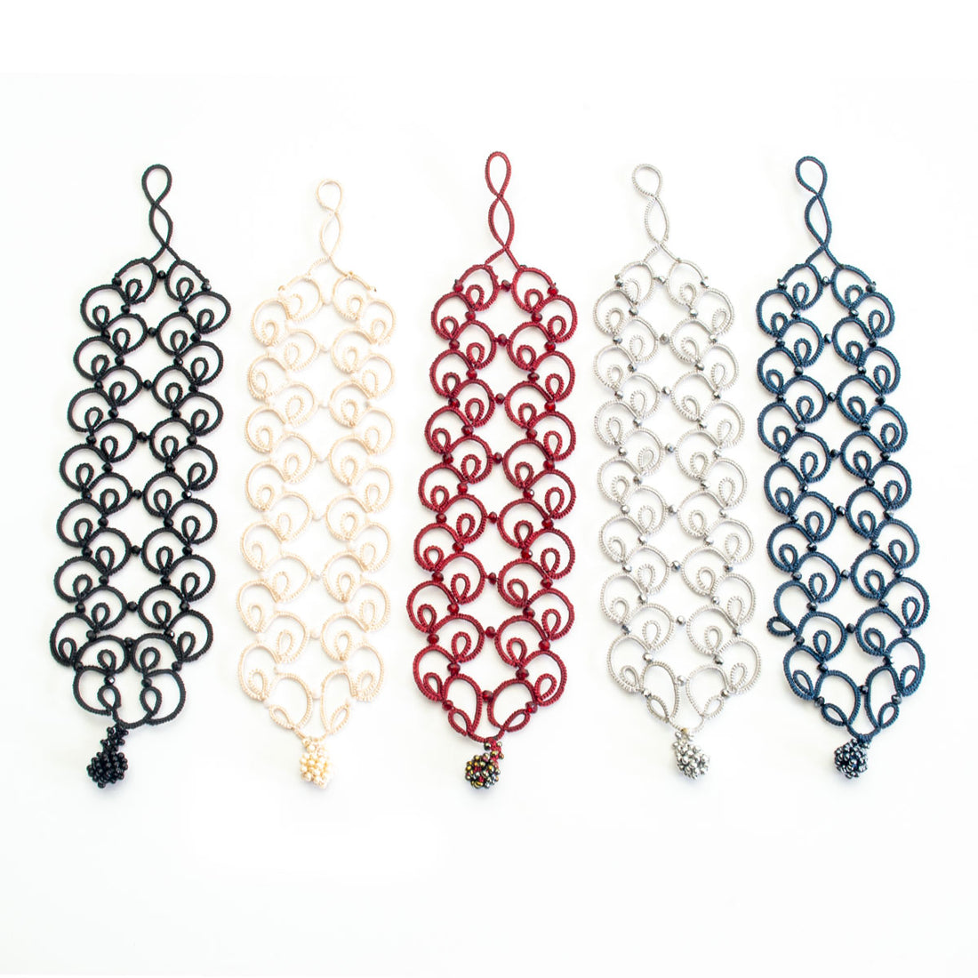FCB052 Hand Tatted Wide Bracelet