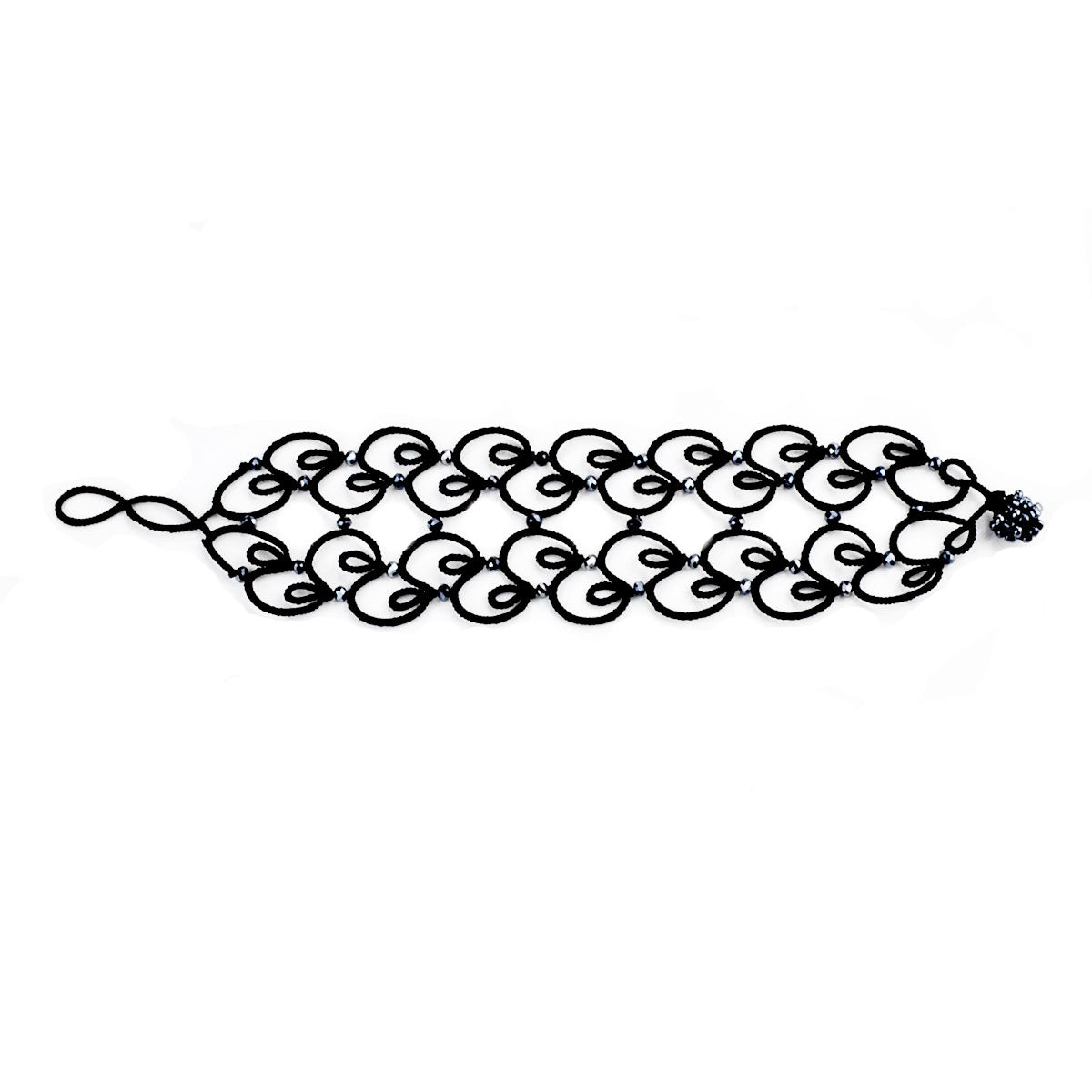 FCB052 Hand Tatted Wide Bracelet