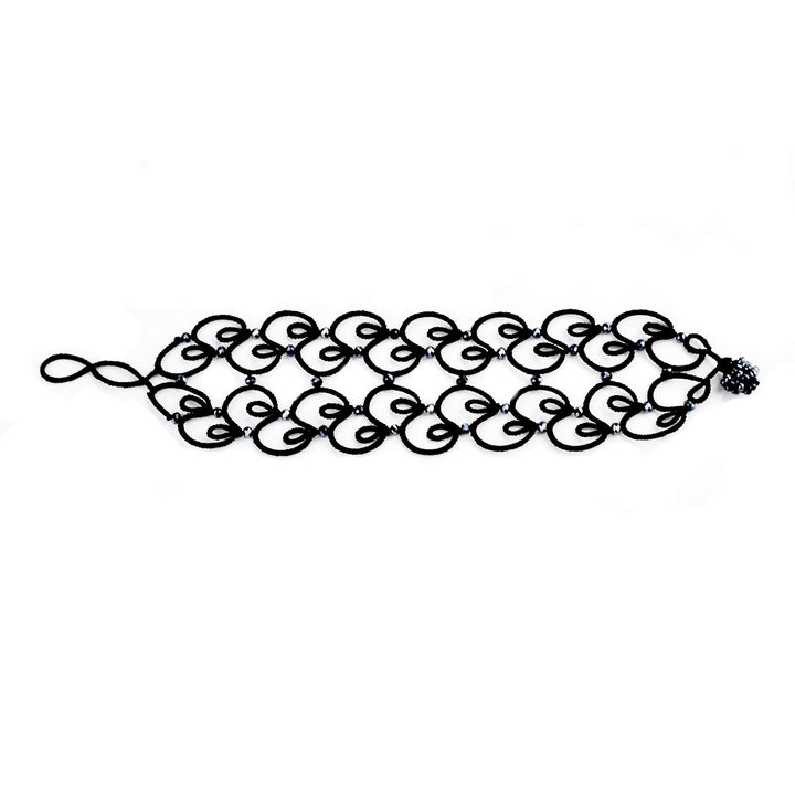 FCB052 Hand Tatted Wide Bracelet