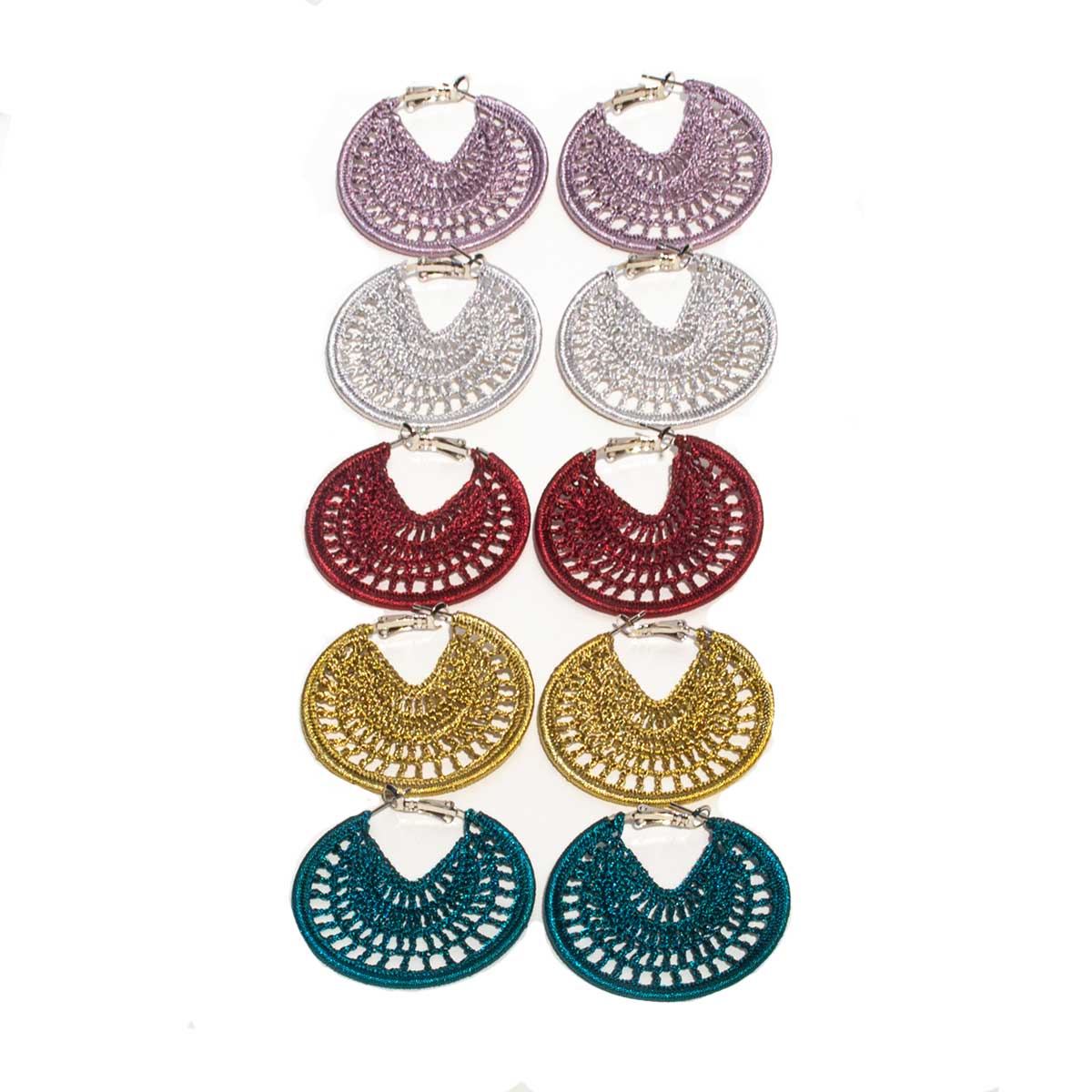 FCE006 Crocheted Rings Earrings