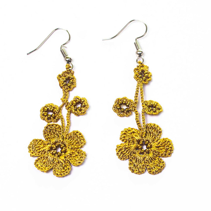 FCE056 PANSIES EARRINGS