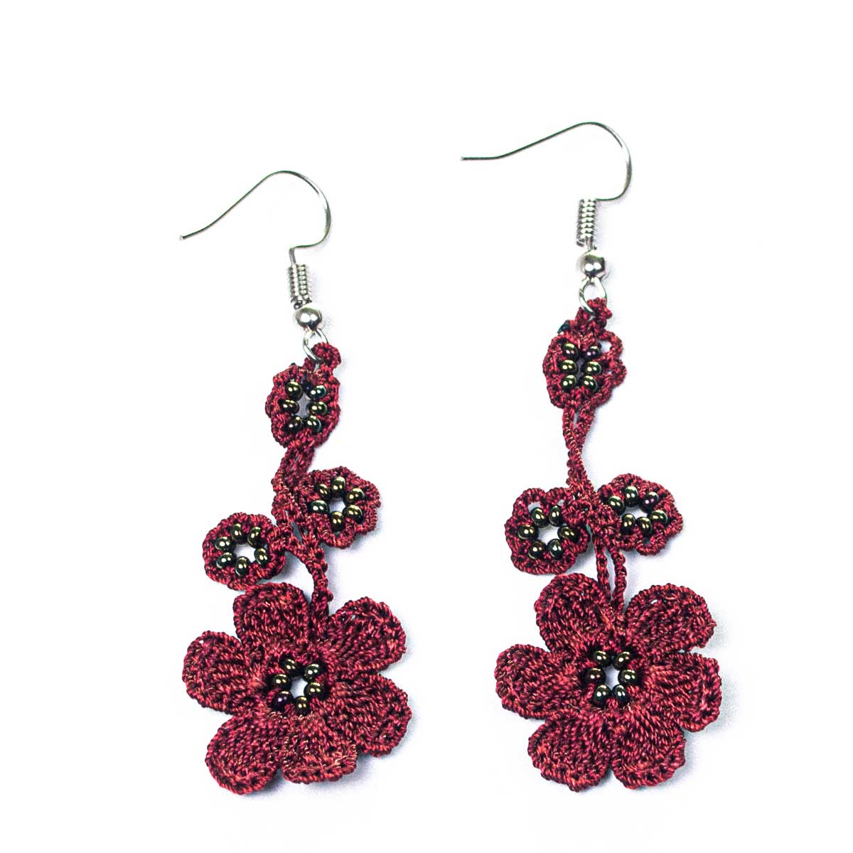 FCE056 PANSIES EARRINGS