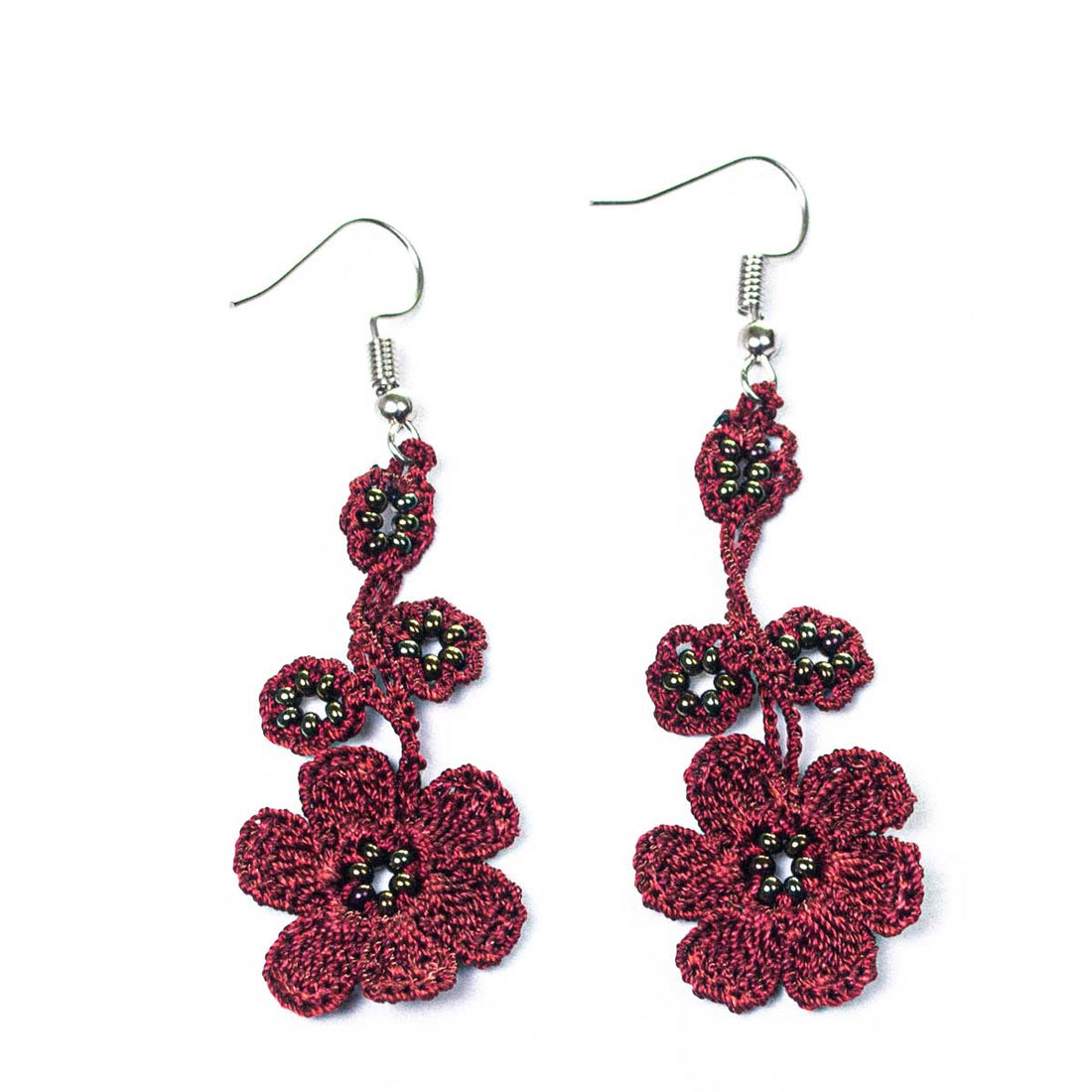 FCE056 PANSIES EARRINGS