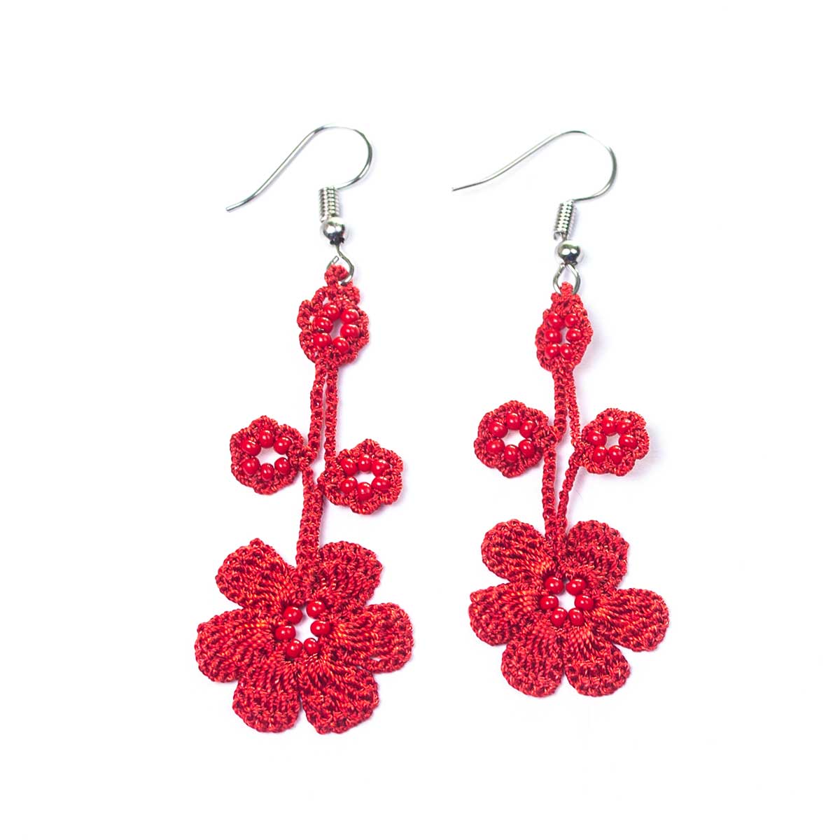 FCE056 PANSIES EARRINGS