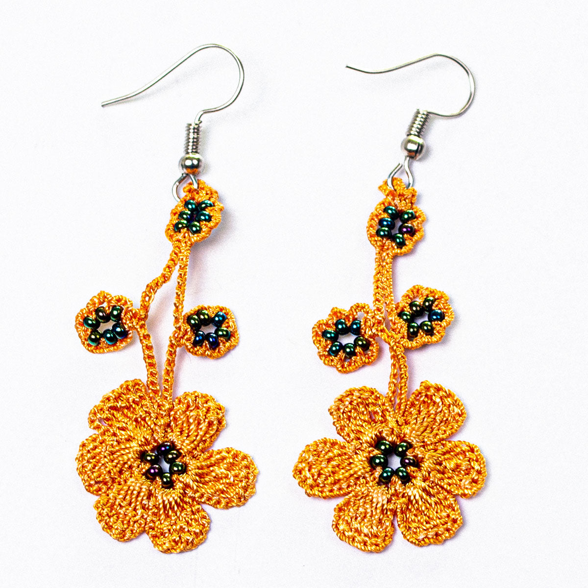 FCE056 PANSIES EARRINGS