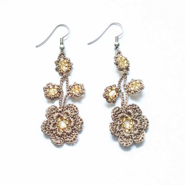 FCE056 PANSIES EARRINGS