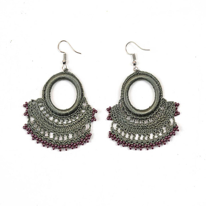 FCE066 Silk Fan Earrings