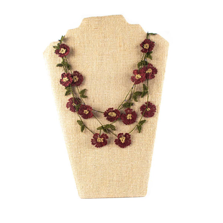 FCN070 Bouquet of Flowers Necklace