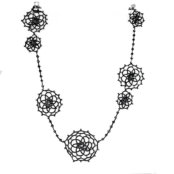 FCN072  spider Webb Necklace