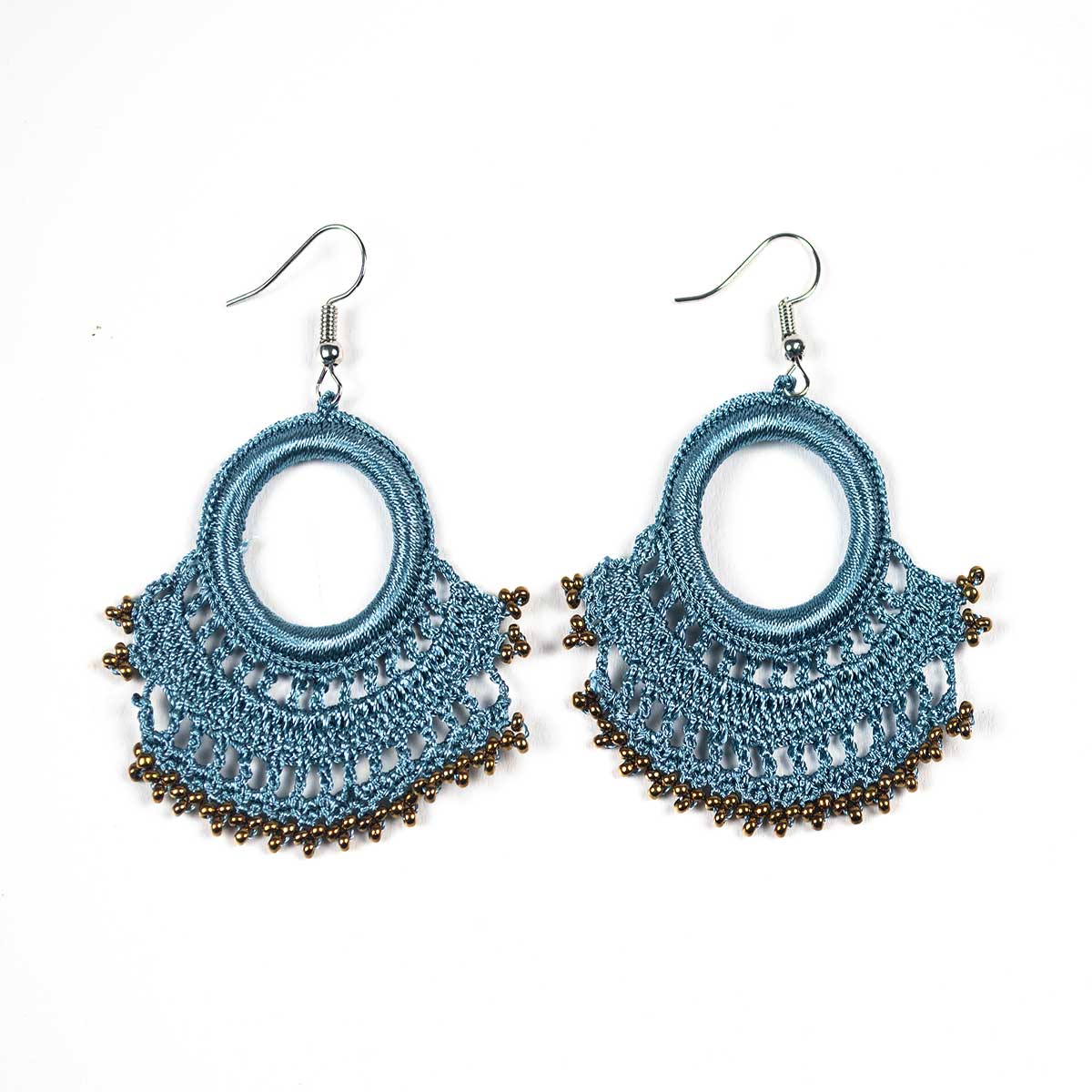 FCE066 Silk Fan Earrings