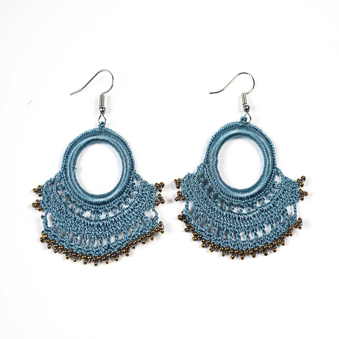 FCE066 Silk Fan Earrings