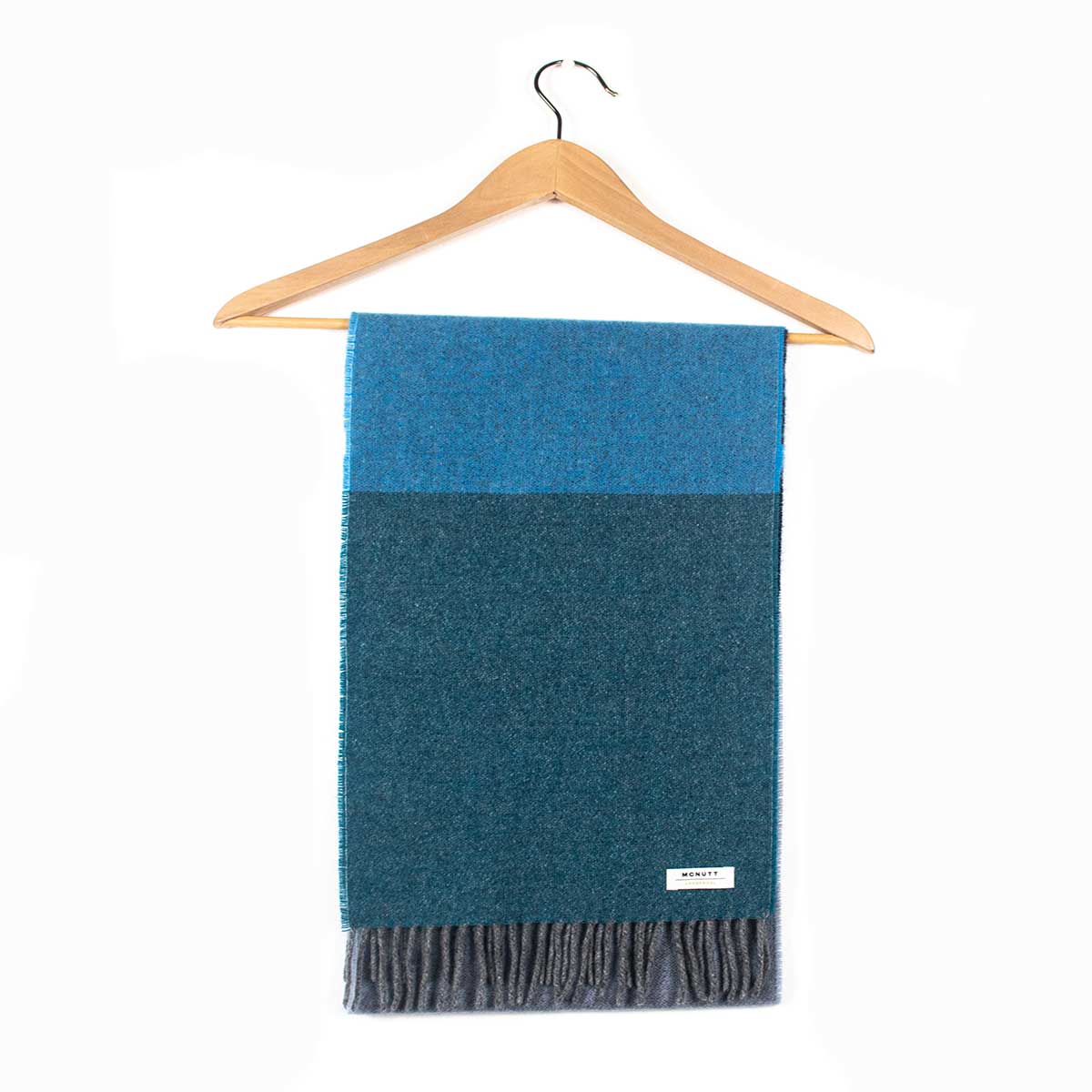 Marine Strip Lamb Wool Scarf