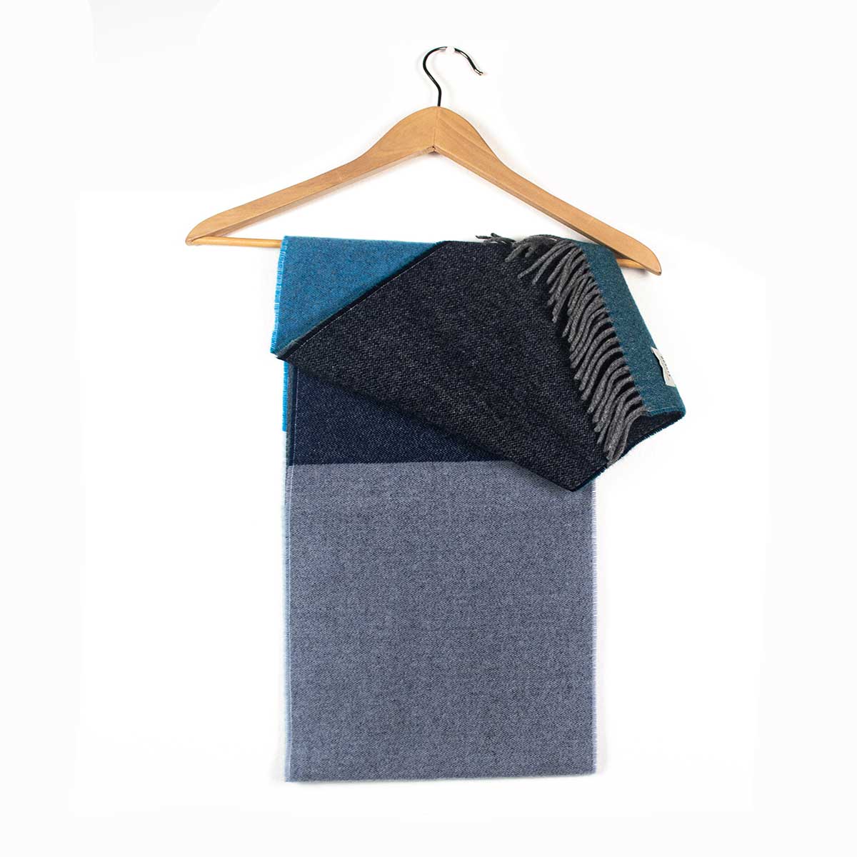 Marine Strip Lamb Wool Scarf