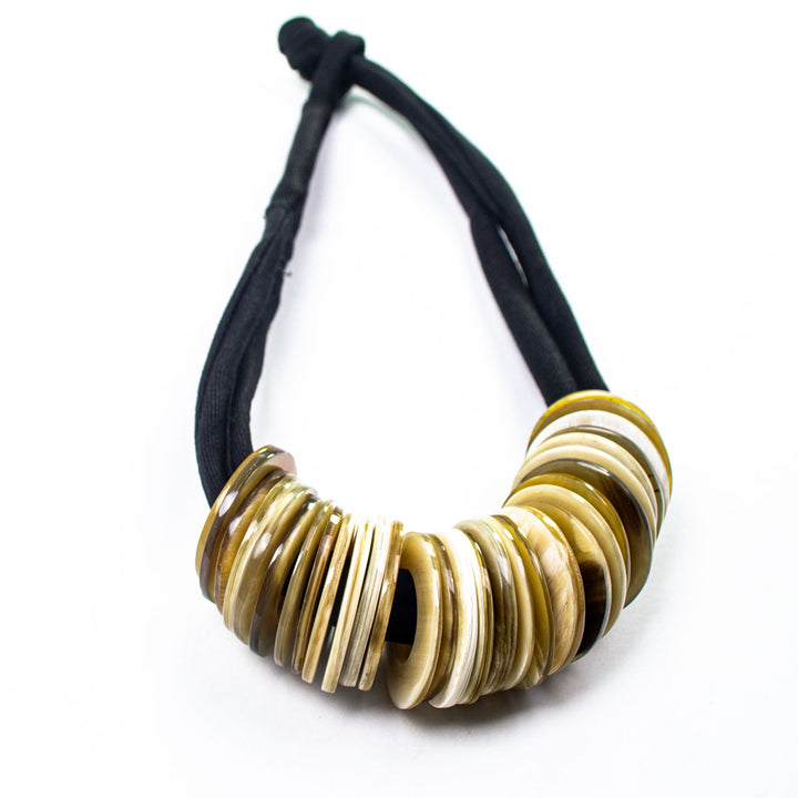Q11486 Water Buffalo Horn Chain Necklace