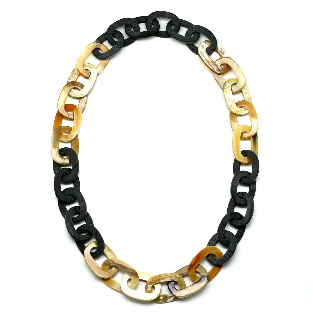 Q11647 Small Links Horn Necklace