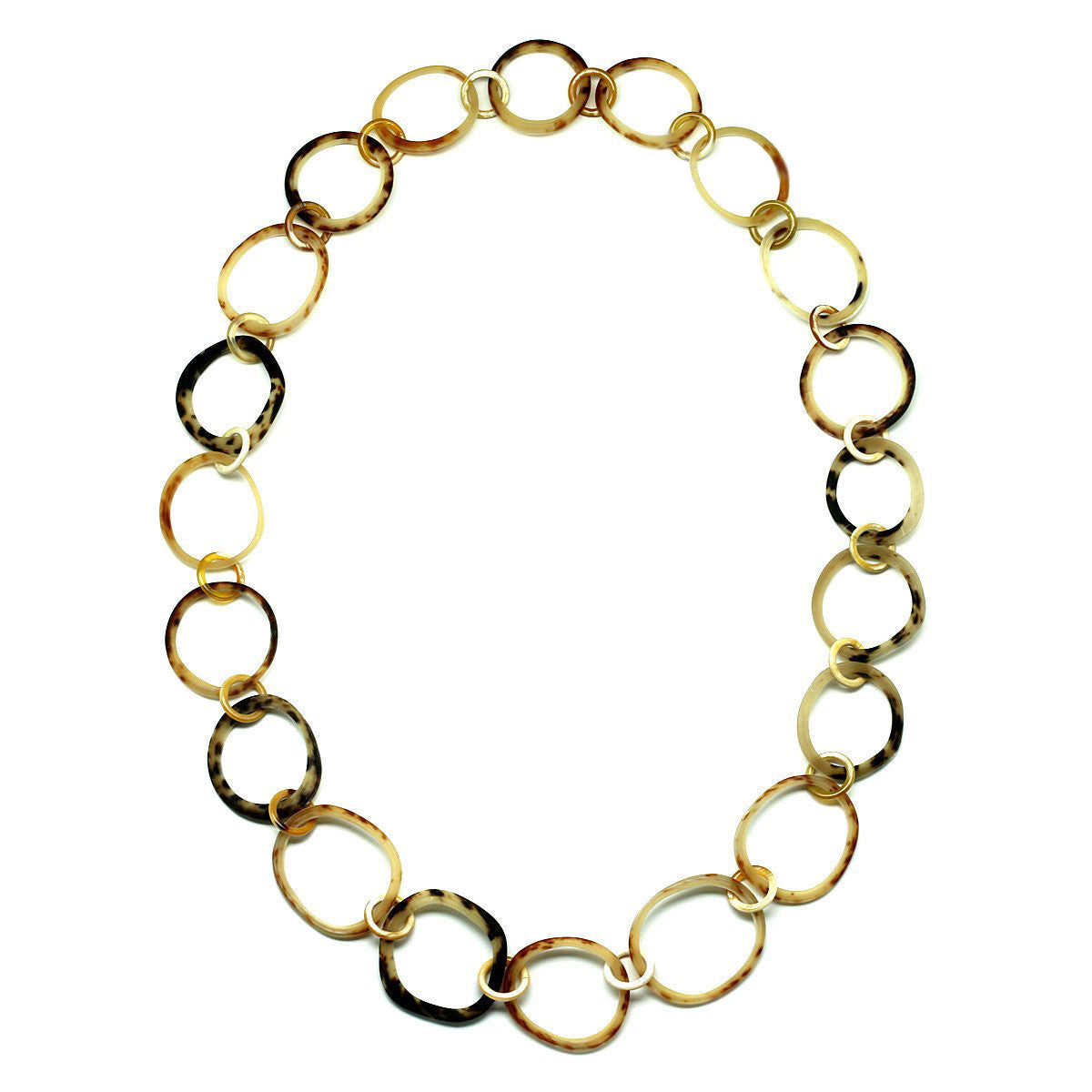 Q11948 Water Buffalo Unpolished Horn Chain Necklace