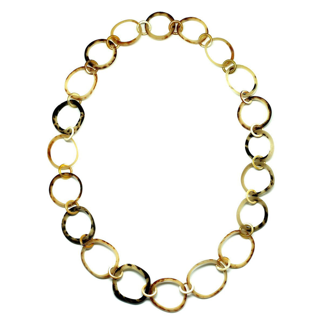 Q11948 Water Buffalo Unpolished Horn Chain Necklace