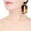 Q14031 Square Water Buffalo Earrings