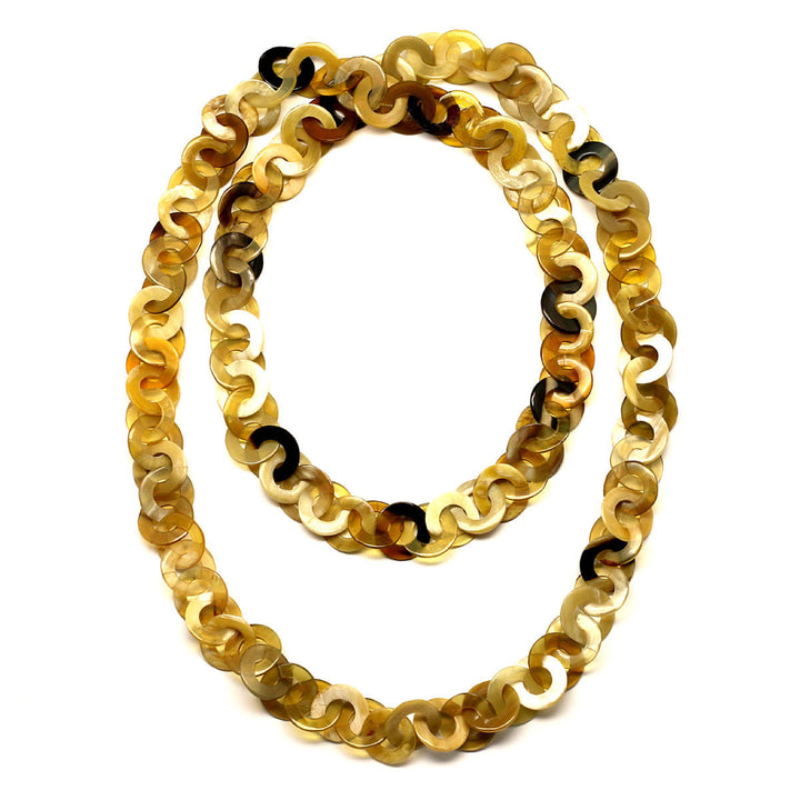 Q5263 Water Buffalo Horn Chain Necklace