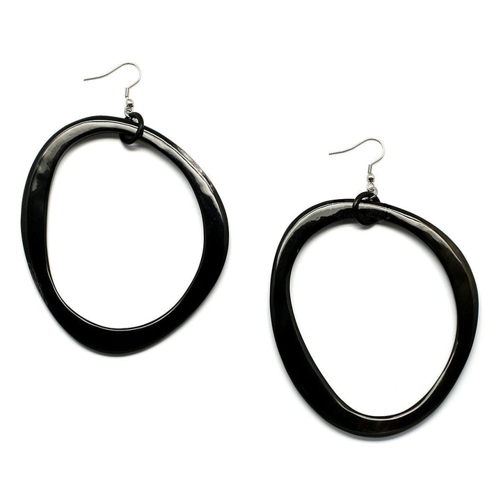 Q9773 Oval Horn Earrings