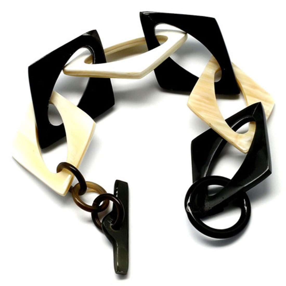 Q9963 Diamond Shaped  Water Buffalo Horn Bracelet