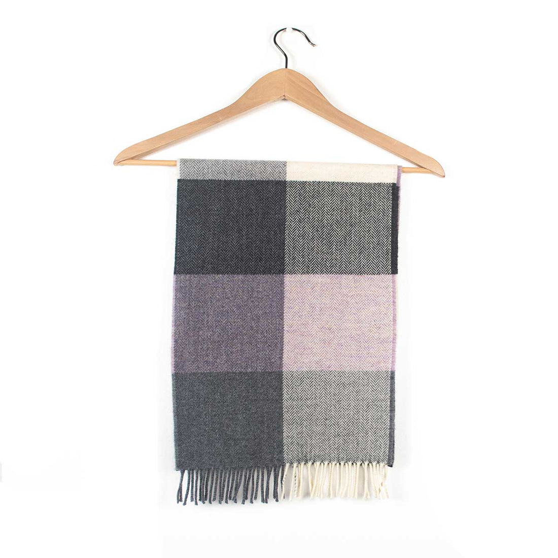 Rose & Grey Lambs Wool Scarf